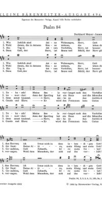 Wie lieblich sind deine Wohnungen (Psalm 84) (SATB) - Wer kann da Korn anschauen (STB)