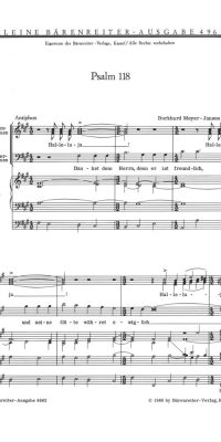 Halleluja, danket dem Herrn, denn ers ist freundlich - Der Herr ist meine Macht und mein Psalm (Psalm 118) (1966)