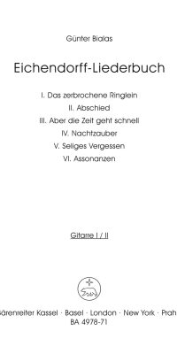 Eichendorff-Liederbuch , Teil I - VI (1965)