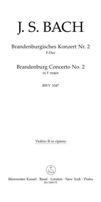 Bach: Brandenburg Concerto No. 2 F major BWV 1047 (Viool 2)