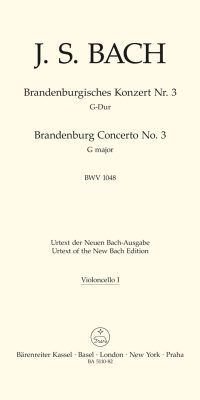 Bach: Brandenburg Concerto no. 3 G major BWV 1048 (Cello 1)