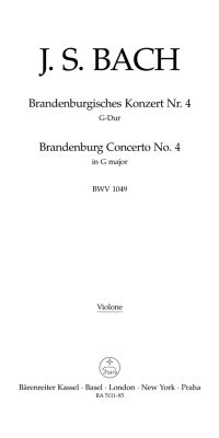 Bach: Brandenburg Concerto no. 4 G major BWV 1049 (Kontrabas)