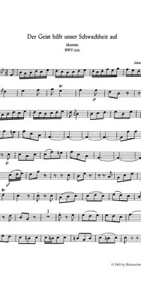 Bach: Der Geist hilft unser Schwachheit auf BWV 226 (Viool 1)