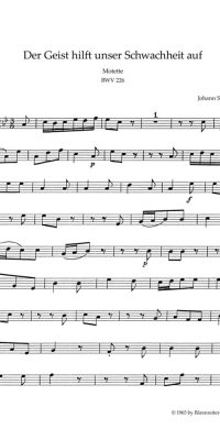 Bach: Der Geist hilft unser Schwachheit auf BWV 226 (Altviool)