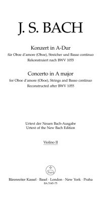 Konzert fuer Oboe d'amore (Oboe) - Concerto fuer Oboe d'amore