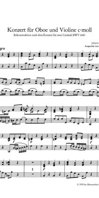 Bach: Konzert fuer Oboe, Violine, Streicher und Basso continuo - Concerto for Oboe, Violin, Strings and Basso continuo