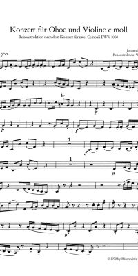Bach: Konzert fuer Oboe, Violine, Streicher und Basso continuo - Concerto for Oboe, Violin, Strings and Basso continuo