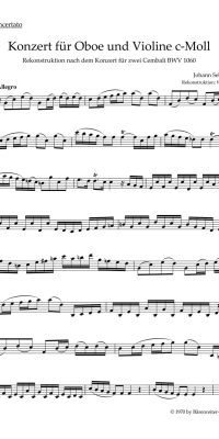 Bach: Konzert for Oboe, Violine, Streicher und Basso continuo - Concerto for Oboe, Violin, Strings and Basso continuo