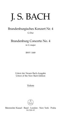 Bach: Brandenburg Concerto No. 4 G major BWV 1049