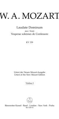 Mozart: Laudate Dominum K. 339 (Viool 1)