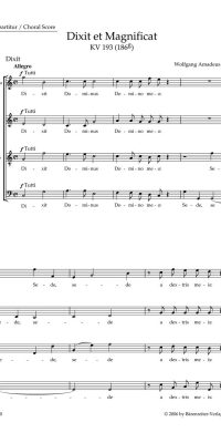 Mozart: Dixit et Magnificat K. 193 (186g)