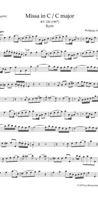 Mozart: Missa C major K. 220 (196b) Sparrow Mass
