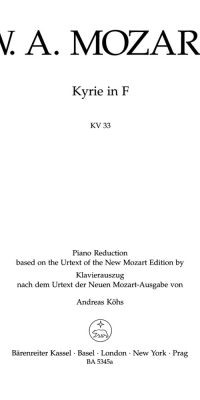 Mozart: Kyrie F major K. 33
