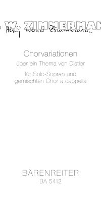 Chorvariationen über ein Thema von Hugo Distler ("Nürnberger Großes Gloria 1525" aus den Liturgischen Sätzen op. 13) (1964)