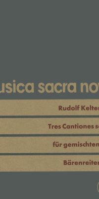 Tres Cantiones sacrae auf Texte aus den "Confessiones" des Augustinus (1967)