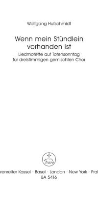 Wenn mein Stündlein vorhanden ist (1958)