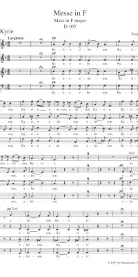 Schubert: Messe F-Dur D 105 (SATB)