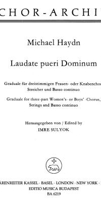Laudate pueri Dominum