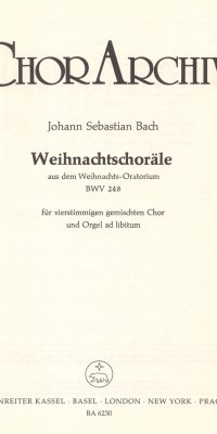 Weihnachtschoräle aus dem Weihnachts-Oratorium