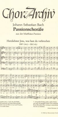 Bach: Passion Chorales from the St. Matthew Passion (BWV 244)