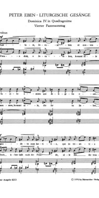 Dominica IV in Quadragesima - Proprium zum 4. Fastensonntag: Laetare Jerusalem / Freue dich, o Jerusalem