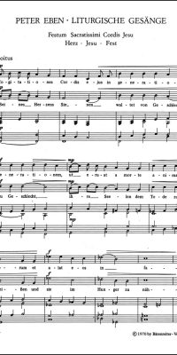 Festum Sacratissimi Cordis Jesu - Proprium zum Herz-Jesu-Fest Cogitationes cordis ejus / Seines Herzens Sinnen