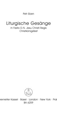 In Festo D.N. Jesu Christi Regis - Proprium zum Christkönigsfest Dignus est Agnus / Würdig ist das Lamm