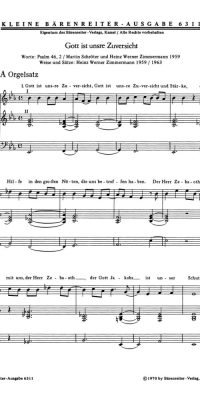 Heinz Werner Zimmermann: Gott ist unsre Zuversicht (Psalm 46/2) (1959/1963)