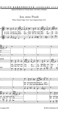 Jesu meine Freude - Wenn wir in höchsten Nöten sein
