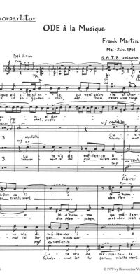 Frank Martin: Ode à la Musique (1961)