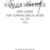 Krenek: Drei Lieder (1972) fuer Sopran und Klavier
