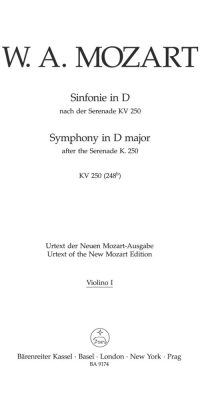 Mozart: Symphony D major (Viool)