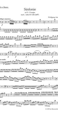 Mozart: Symphony D major (Cello, Kontrabas)
