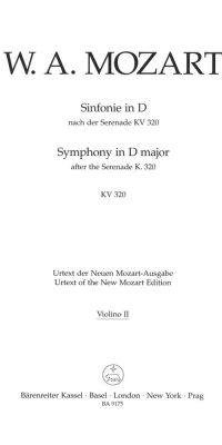 Mozart: Symphony in D major based on Serenade K. 320 (Viool)