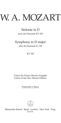 Mozart: Symphony in D major based on Serenade K. 320 (Cello, Kontrabas)