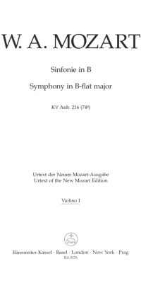 Mozart: Symphony in B-flat major K. Anh. 216 (74g)