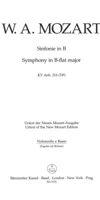 Mozart: Symphony in B-flat major K. Anh. 216 (74g)