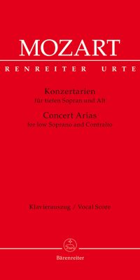 Mozart: Concert Arias for low Soprano and Contralto