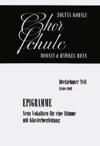 Zoltán Kodály: Chorschule Band 13/1