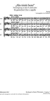 Günther Ramin: Alta trinita beata