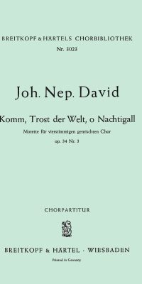 Johann Nepomuk David: Komm, Trost der Nacht Wk 34/3