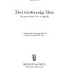Johann Nepomuk David: Zwei vierstimmige Sätze