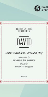 Johann Nepomuk David: Maria durch den Dornwald ging
