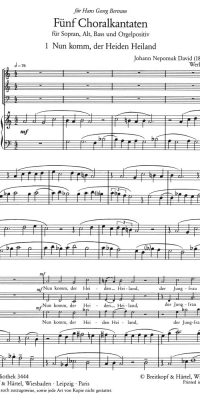 Johann Nepomuk David: Choralkantate Wk 60/1