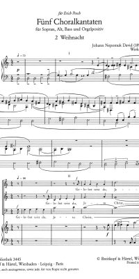 Johann Nepomuk David: Choralkantate Wk 60/2