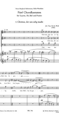 Johann Nepomuk David: Choralkantate Wk 60/3