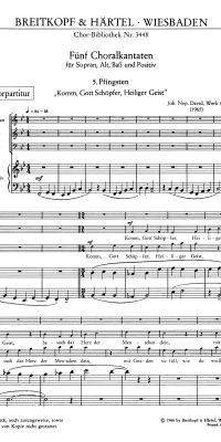 Johann Nepomuk David: Choralkantate Wk 60/5