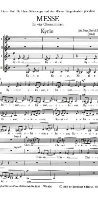 Johann Nepomuk David: Messe Wk 67