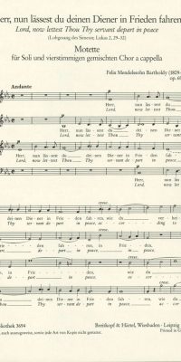 Felix Mendelssohn Bartholdy: Drei Motetten op. 69/1