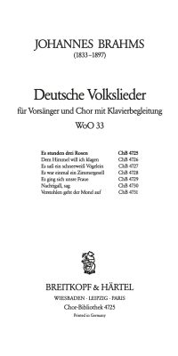 Johannes Brahms: Es stunden drei Rosen